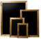 Gerahmte Kreidetafel/Tafel (83 x 63 cm), Holz, Schwarz, A1 (83 x 63 x 1,5 cm)