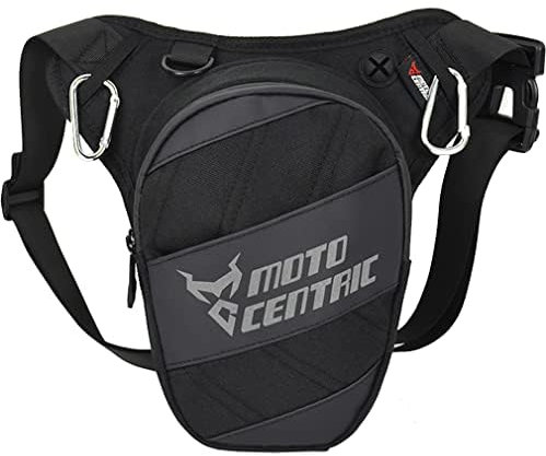 Motorradtasche für Damen und Herren Frauen Outdoor Reisen Sport Wandern Radfahren Reiten Radfahren Hüfte Bauchtasche Oberschenkel Gürtel Geldbörse Lässiger Tagesrucksack, Schwarz(grau)