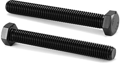 Tornillo de cabeza hexagonal de 5/16-18 x 4 pulgadas, 20 piezas de acero inoxidable 18-8 (304), totalmente roscado, óxido negro SG TZH