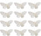 YCHTEWY Feder-Schmetterling-Dekoration auf Plektren, Blumenbedarf, Set mit 12 Stück, mit Draht, weiße Schmetterlinge, Schmetterlinge für Blumenarrangements (B)