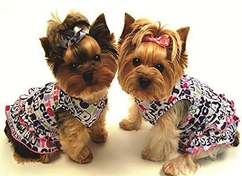 Diamond Painting Set, Bild mit Motiv Yorkshire Terrier und Zubehör, Größe ca. 44 x 33 cm, Bastelset zum Malen mit Glitzersteinchen für Kinder ab 5 Jahren