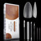 240PCS Short Almond Shaped Nail Tips, Clear Soft Gel Full Coverage Nail Tips, Gel Extension Kit for Salon and Practice Home DIY,12 Sizes