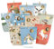 Adventskalender tüten zum Befüllen - 24 bedruckte Geschenktüten mit Zahlenaufkleber und Klammern - Motiv mehrfarbig Einhorn 2024-Kraftpapiertüten - zum Basteln und Verschenken - Weihnachten