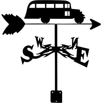 Windfahne Wetterfahne Edelstahl Hof Schmiedeeisen Wetterfahne Windrichtungsanzeige Kreative Skulpturen Wetterhahn mit Anti-Rost-Beschichtung für Outdoor-Dekoration Handwerk