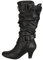 Moon Boots Damen: Bequem Winter Reißverschluss Halbschaft Stiefel Damen Boots Vintage Schnallen Quaste Westernstiefel Winterstiefel Quaste Stiefel Halbhoch mit Absatz Stiefeletten Cowboystiefel