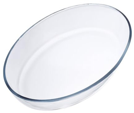 MAGICLULU Große Glas Backform Aus Hitzebeständigem Glas Klarsichtiges Backgeschirr Antihaftbeschichtete Auflaufform Für Kuchen Auflauf Und Braten Spülmaschinengeeignet Oval Für Ofen Mikrowel
