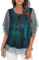 Syphiby Ladies Tops Ruffle 3/4 Sleeve Mesh Top Chiffon Tunic Elegant Evening Tops Double Layered Dressy Shirts Versatile Gorgeous Wedding Summer Top Tunic Blouses for Women UK