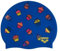 Arena Print 2 - Gorro de natación Unisex de Silicona para Adultos, Mujeres y Hombres, Entrenamiento intensivo, cómodo, Antideslizante, Pelo Largo, Gorro de natación, Cupcakes/Azul