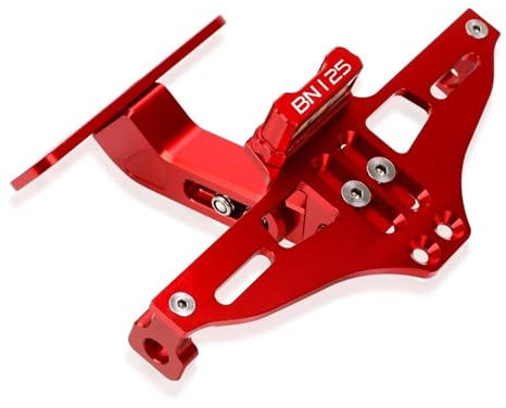 BEPHON Schmutzfänger-Vernichter für Aprilia BN125 Entsorgung 2003-2008 2007 Motorrad verstellbar Heckschwanz ordentlich Nummernschildhalter Halterung LED-Licht (Farbe: Rot)