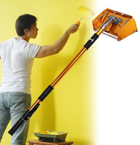 Hydravex Griffverstellbare Klebewerkzeuge, Trockenbau-Finishing-Box-Set Mit 98 cm ~ 180 cm VerläNgerungsgriff, 120 Grad Verstellbares Trockenbau-Klebewerkzeug Aus Aluminiumlegierung