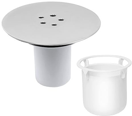 ESMUSSSEIN Shower Trap Replacement, 90mm / 115mm Shower Plughole Cover, Chrome Finish, High Flow Drain Cover