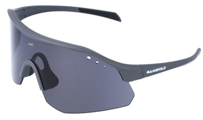 Gamswild WS2140 Fahrradbrille grau - Sonnenbrille - schnelle Rennradbrille - bruchsichere Polycarbonatgläser mit 100% UV400 Schutz – 28g