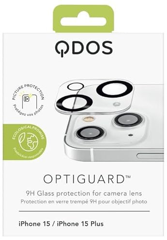 Qdos VERRE OPTIGUARD Camera Lens TRANSPARENT iPhone 15/15 Plus