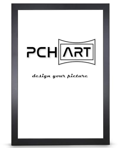 PCH[art] Bilderrahmen New Alaya | Farbe: Schwarz | Größe: 35x45 cm | zeitloser und schlichter Rahmen für Poster, Fotos und Portraits