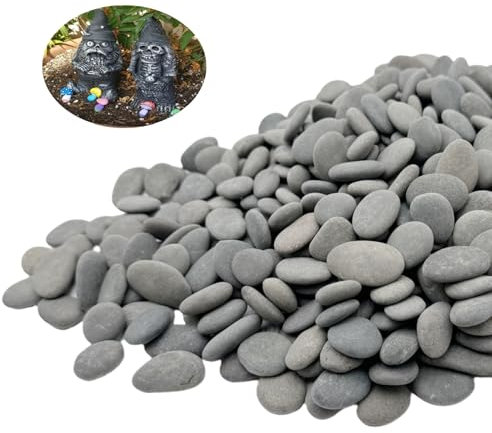 Lifetop Tiny River Pebbles, 0.5-1.0, Decorative Garden Rocks, Natural Aquarium & Flower Bed Rocks (5LB)