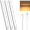 JEKEMORYE Luces Calida Luz LED Armario con Sensor Movimiento Adhesiva Magnética Recargable para Cocina Escaleras Pasillo Garaje Viene con el 2pcs cable de carga tipo - C