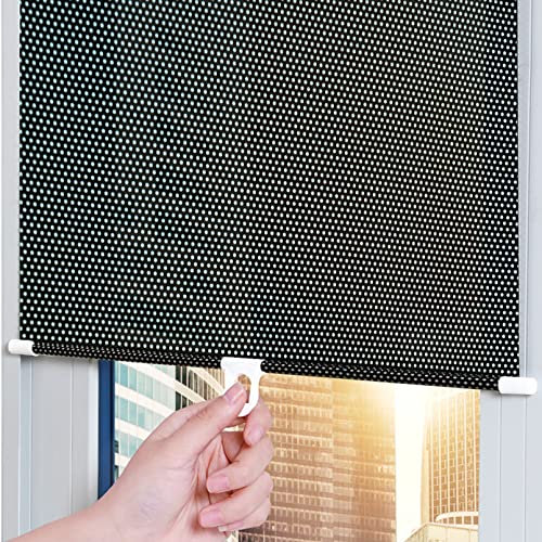 Verdunkelungsrollo Einstellbar Saugnapf Fenster Schatten für Zuhause Fenster Badezimmer - Sonnenschutz Sichtschutz Blickdicht Faltrollo Temporäre Rollos