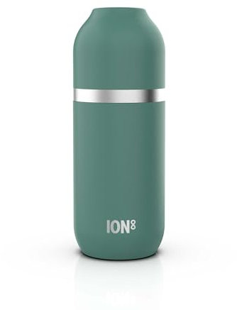 ION8 Gourde Isotherme ThermoShield pour Boissons Chaudes ou Froides, Grande Tasse Isotherme, Capacité de 2 Tasses, Bouchon Magnétique et Base Souple - Élégant et Écologique, Vert