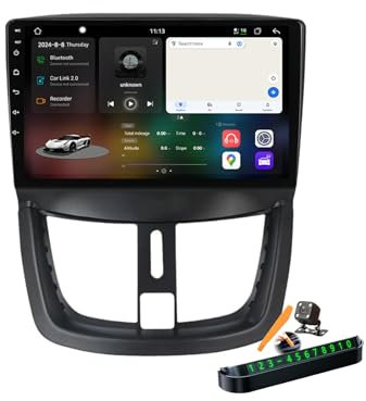 YLOXFW M6 pro2, Autoradio Android 14.0 Navi 2 DIN Stereo für Pe-ugeot 207 207CC 2006-2015 Sat GPS Navigation 9 Zoll Cartablet DVD Multimedia Player FM BT mit Carplay 4G 5G WiFi DSP SWC