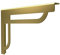 CIME- Equerre etagere murale - lot de 2 - Acier or - Robuste - Supporte les charges lourdes - Support de fixation - Equerre murale