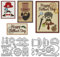 WADORN 25 Stück Happy Father'S Day Metall-Stanzform für Kartenherstellung, Segenwörter Wort Prägeschablonen für Männer Vintage Bart und Hut Brille Fliege Stanzformen für DIY Scrapbooking Papierbasteln