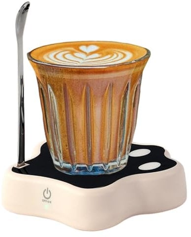 Auto Stirring Coffee Mug, Coffee Mixer Cup Base, Automatic Mixing Mug Base, Rechargeable Stirring Cup, Portable Coffee Mixer Base, Travel Stirring Cup Base, Coffee Stirring Cup with Spoon