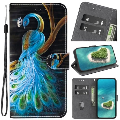 Ucikov Case for Apple iPhone 13 Mini, Leather Flip Case with Animal or Flower or Butterfly Design Shockproof Purse Pocket for Apple iPhone 13 Mini, Colourful -8