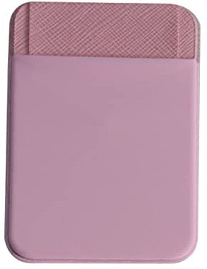 HOMSFOU 2pcs Self-Adhesive Pu Leather Phone Card Holder Slim Wallet Pocket for Cell Phone Back and Strong Adhesive for Credit Cards and Id