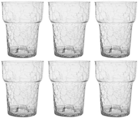 AzaliaDesign Lot de 6 pots de fleurs transparents en verre - Diamètre : 13 cm - Hauteur : 16 cm - Pour orchidées - Pot à fleurs en verre - Pot à fleurs - (6)
