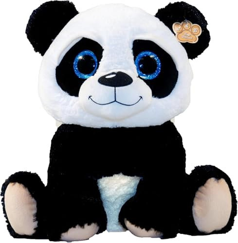 Ferro Stars Kermit mit Piggy,Teddybär,Panda, Panda mit Baby,Faultier,Katze,Hund,Capybara plüsch Kuscheltier (Panda 30cm)