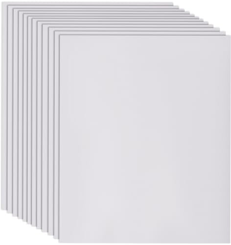 SOFPLATE 12Pcs Heat Transfer Vinyl Sheets HTV Iron on Vinyl Rectangle 12 x 10 Inch PVC Light Grey Sublimation Ink Pack Sheet Accessories for T Shirts Hats Bags Clothing DIY Making Crafting Decoration