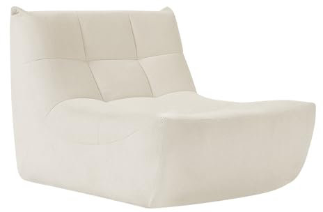 EUGAD Bodensofa, Bodenstuhl mit Rückenlehne, Lesesessel bequem, für Wohnzimmer Schlafzimmer Balkon, 98 x 73 x 84 cm, Beige