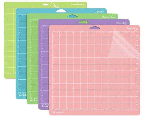 5 pcs Alfombrilla de Corte Cricket Maker, 30 x 30 cm Tapete de Corte Para Cricut, 4 Diferente Adhesivas Almohadilla Fombrilla de Corte para Maker/Explore Air 2 / Air/On