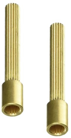 2Pcs Copper Faucet Handle Valve Core Connector, On Wall Stem Assemblies Single Round Threaded Pillar, 5cm