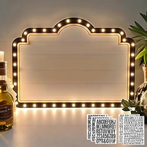 20IN Wedding Bottle Service Sign, Personalized Wedding Entrance Props Led Marquee Sign for Reception, Custom Light up Marquee Sign with Stickers for Bridal Engagement Anniversary Nightclub Gift