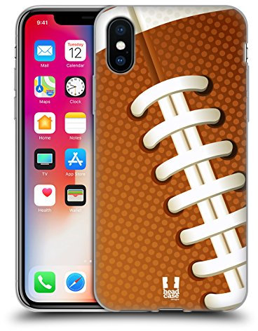 Head Case Designs Football Ball Kollektion Gelhülle [Militärischer Schutzgrad] Kompatibel Mit Apple iPhone X/iPhone XS Und Kompatibel Mit MagSafe