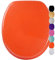 Abattant WC avec frein de chute | Grande sélection de abattants WC scintillants | charnières robustes | en bois et de haute qualité (Orange scintillant)