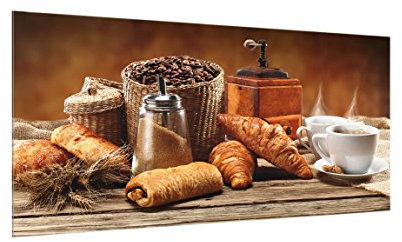Bilderwelten Paraspruzzi in vetro – tavolo da colazione – orizzontale 1:2, altezza x larghezza 40 cm x 80 cm