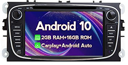 Android 10 Car Multimedia System DVD Player for FORD Focus S-MAX Mondeo C-MAX Galaxy with CarPlay and Android Auto WIFI 4G Bluetooth Radio