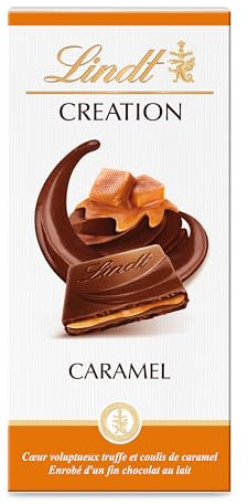 Lindt Tablette Chocolat au Lait cœur caramel, 150g