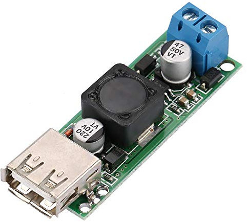 DC-DC Wandler Step-Down 12V/24V Eingang 6V-32V auf 5V USB Schnellladung Modul für Auto Verstellbar KFZ Ladeadapter mit LED-Anzeige