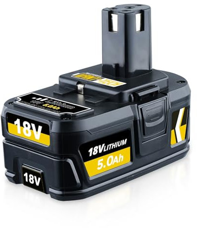 VANTTECH 5.0Ah battery Replace for Ryobi 18v Battery, lithium_ion Battey for Ryobi P104 P105 P107 P108 P507 BPL-1815 BPL-1820G BPL18151 BPL1820 Tools