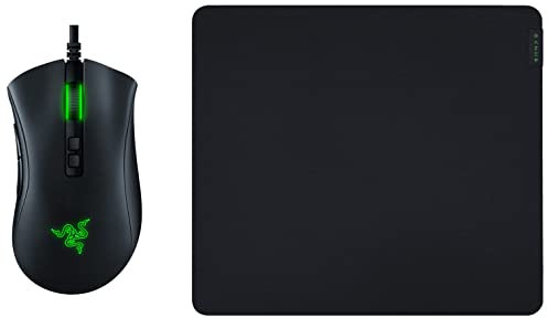 Razer DeathAdder V2: Souris de jeu ergonomique de première qualité, commutateurs de souris plus rapides + Gigantus V2 Large Tapis de souris de jeu large et lisse pour des styles de jeu rapides