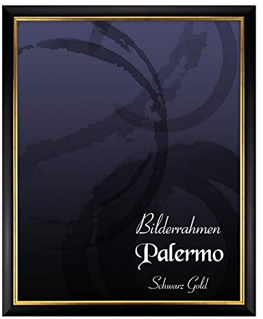 BIRAPA Palermo Bilderrahmen 24x30 cm Schwarz Gold - Goldener & Vintage Rahmen