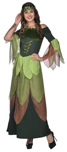 (Fix 1/1) (9910687) Adult Ladies Forest Maiden Costume Dress (UK 12-14)
