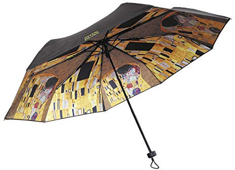 Fridolin Regenschirm, schwarz, Innendruck: Gustav Klimt - Der Kuss