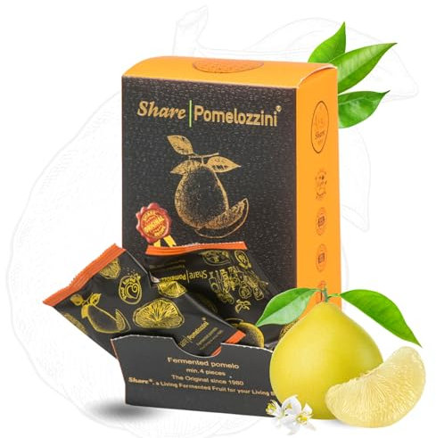 Share Pomelozzini ® - fermentierte Pomelo (Pampelmuse) 4 Stück, Original fermentierte natürlich gewachsene Pampelmuse | Fermentation mind. 30 Monate, Wohlfühlsnack