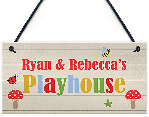 Playhouse Sign Personalised Garden Den Playroom Door Sign ANY words Gift