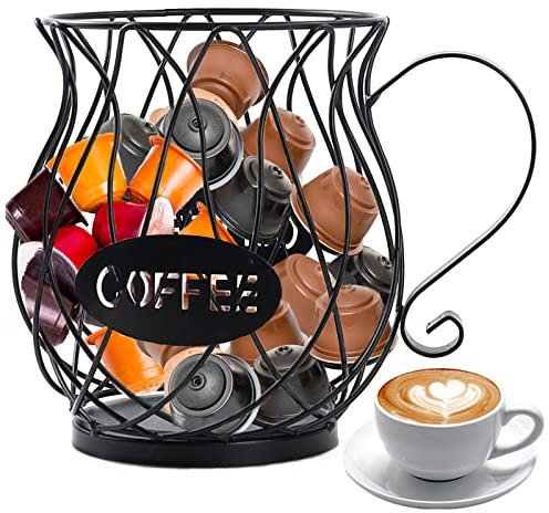 QUTHZZHY Portacialde da Caffè, Cestello Porta Caffè, Porta Capsule Caffè, Porta Bicchieri K, Espresso Porta Capsule Caffè Portaoggetti, Cestello Porta Capsule Caffè, per Casa Bar Ristoranti Sala da Tè