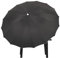 URBNLIVING Parasol rond Shanghai 2,4 m pour extérieur, jardin, terrasse, parasol inclinable 50+ protection, Noir , L